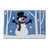 Saturday Knight Winter Friends Bath Rug In Blue