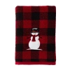 Saturday Knight Woodland Winter Holiday Bath Towel In Red