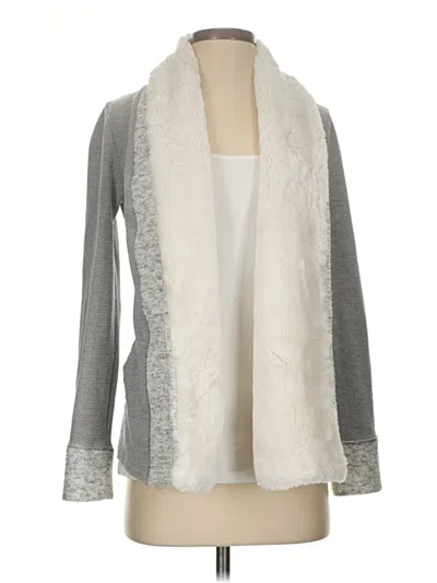 Pre-owned Saturday Sunday Faux Fur Vest In Gray
