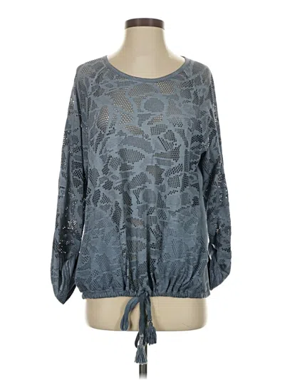 Pre-owned Saturday Sunday Long Sleeve Blouse In Blue