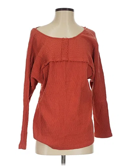 Pre-owned Saturday Sunday Long Sleeve Blouse In Red