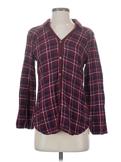 Pre-owned Saturday Sunday Long Sleeve Button Down Shirt In Burgundy