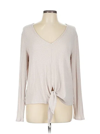 Pre-owned Saturday Sunday Long Sleeve Top Pink V Neck Tops