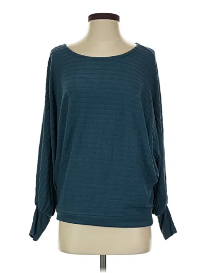 Pre-owned Saturday Sunday Long Sleeve Top Teal Boatneck Tops