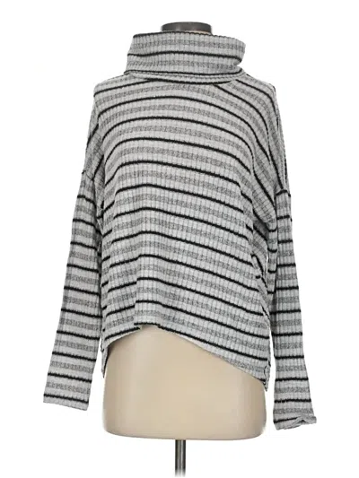 Pre-owned Saturday Sunday Long Sleeve Turtleneck In Silver