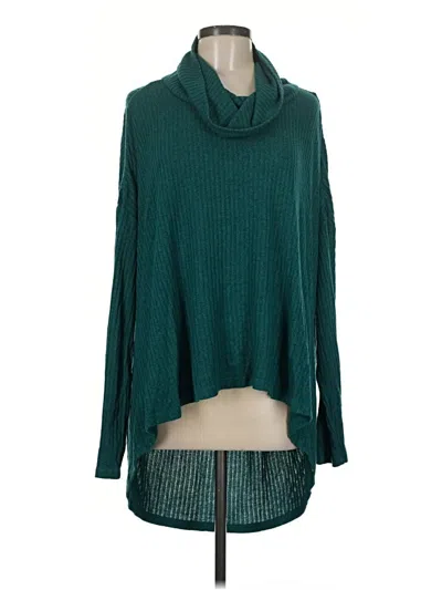 Pre-owned Saturday Sunday Long Sleeve Turtleneck In Teal