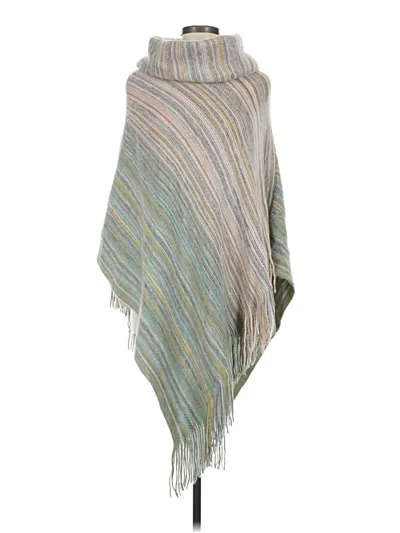 Pre-owned Saturday Sunday Poncho In Green