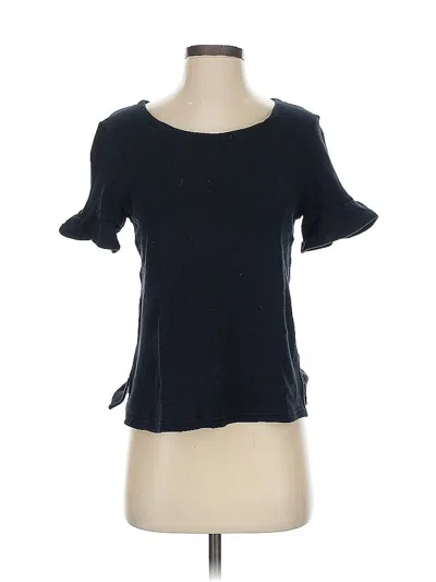 Pre-owned Saturday Sunday Short Sleeve Top Black Sweetheart Neckline Tops