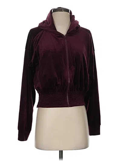 Pre-owned Saturday Sunday Zip Up Hoodie In Burgundy