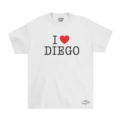 Pre-owned Saturdays Football I Love Diego T-shirt 'white' | Men's Size Xl