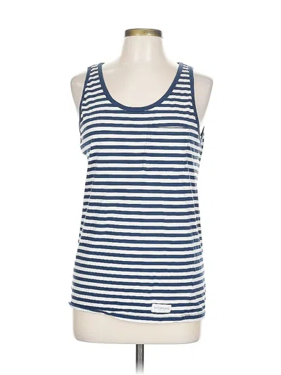 Pre-owned Saturdays New York City Tank Top Blue Halter Neckline Tops