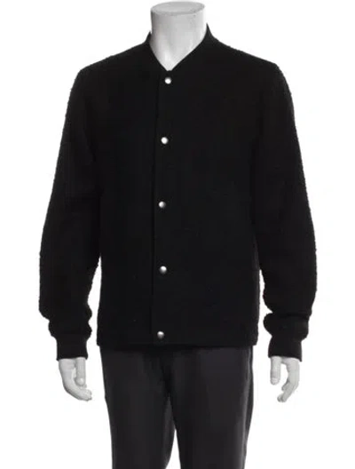 Pre-owned Saturdays Surf Nyc Bomber Jacket In Black