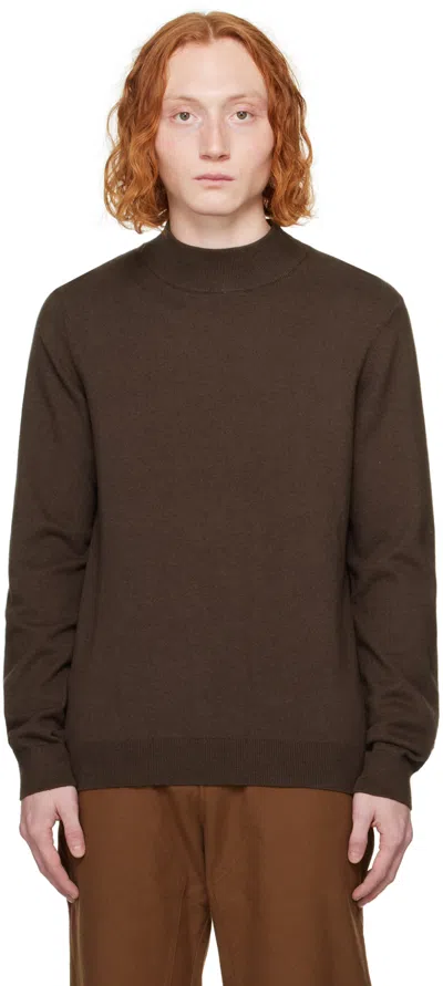 Saturdays Surf Nyc Brown Ottavio Sweater In Ganache