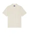 Saturdays Surf Nyc Bruce Double Layer Crinkle Short Sleeve Shirt In Ivory