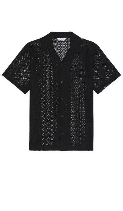 Saturdays Surf Nyc Canty Cotton Lace Shirt In Black