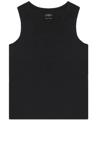 Saturdays Surf Nyc Cotton Rib Tank In Black