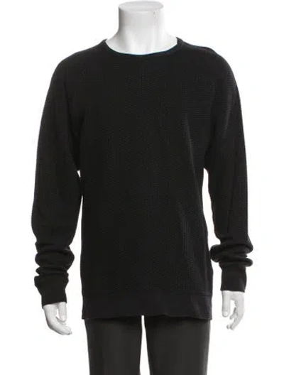 Pre-owned Saturdays Surf Nyc Crew Neck Long Sleeve Pullover In Black