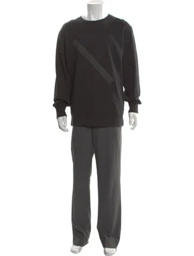Pre-owned Saturdays Surf Nyc Crew Neck Long Sleeve Sweatshirt In Gray
