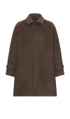 Saturdays Surf Nyc Double Weave Wool Overcoat In Brown