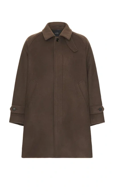 Saturdays Surf Nyc Double Weave Wool Overcoat In Taupe