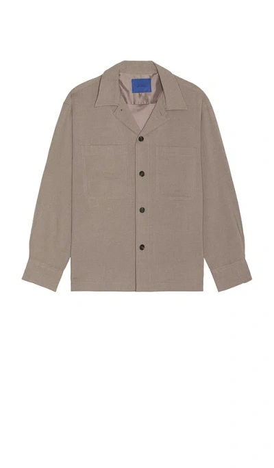 SATURDAYS SURF NYC DRIESSEN WOOL GABARDINE OVERSHIRT