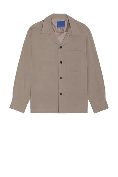 SATURDAYS SURF NYC DRIESSEN WOOL GABARDINE OVERSHIRT