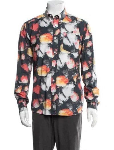 Pre-owned Saturdays Surf Nyc Floral Print Long Sleeve Shirt In Multicolor