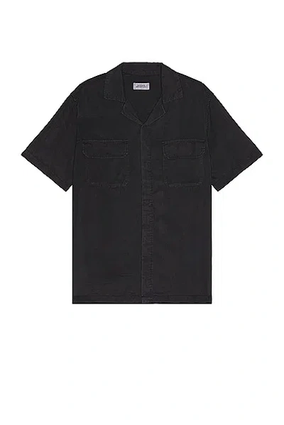 Saturdays Surf Nyc Gibson Pigment Dyed Short Sleeve Shirt In Black