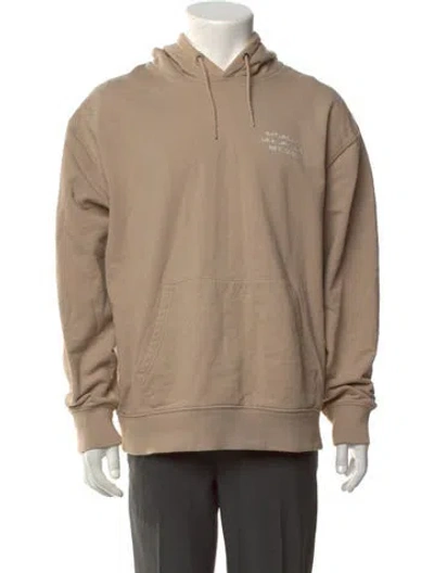 Pre-owned Saturdays Surf Nyc Graphic Print Crew Neck Hoodie In Neutrals