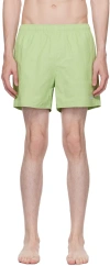 Saturdays Surf Nyc Talley Straight-leg Mid-length Embroidered Swim Shorts In Forest Shade
