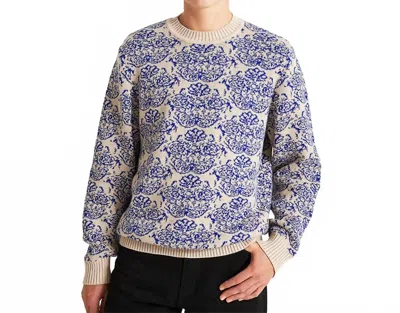 Saturdays Surf Nyc Greg Tapestry Sweater In Limoges In White