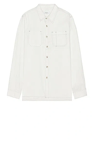Saturdays Surf Nyc Kenmare Chambray Long Sleeve Shirt In Ivory