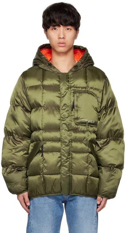 Saturdays Surf Nyc Khaki Momo Puffer Jacket In Army Green