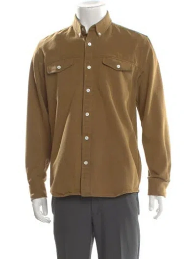 Pre-owned Saturdays Surf Nyc Long Sleeve Shirt In Brown