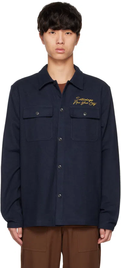 Saturdays Surf Nyc Navy Ryan Shirt In Midnight