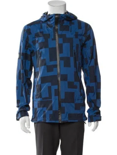Pre-owned Saturdays Surf Nyc Printed Parka In Blue