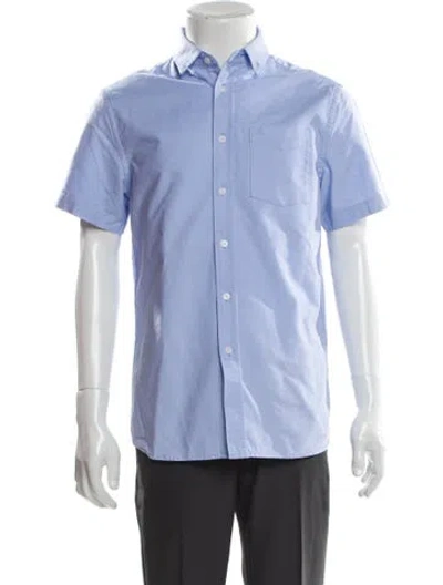 Pre-owned Saturdays Surf Nyc Short Sleeve Shirt In Blue