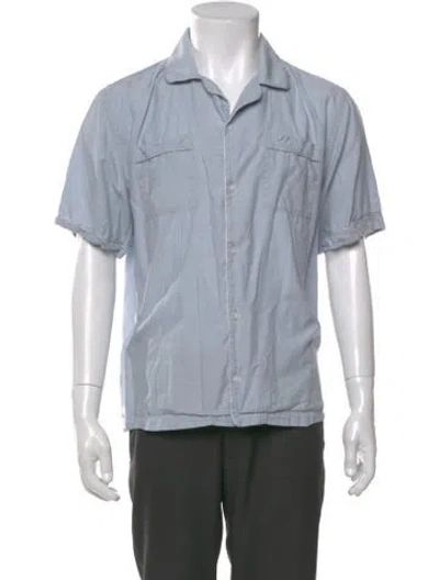 Pre-owned Saturdays Surf Nyc Short Sleeve Shirt In Blue