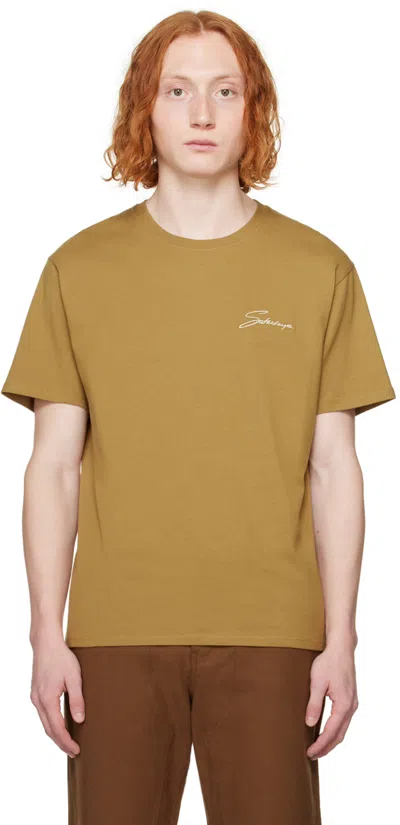 Saturdays Surf Nyc Tan Signature T-shirt In Camel