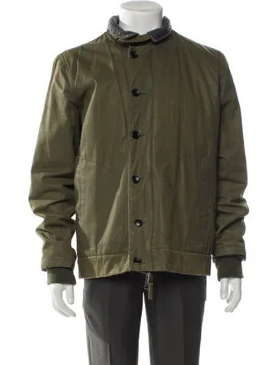 Pre-owned Saturdays Surf Nyc Utility Jacket In Green
