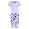Saturdaze Women's Plus Princess Shirt Makeup Capris In Purple