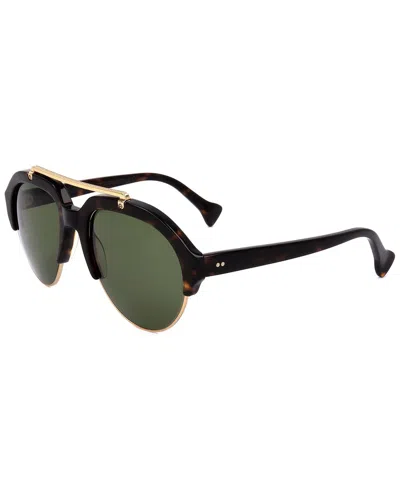 Saturnino Eyewear Unisex Meta Venus 55mm Sunglasses In Green