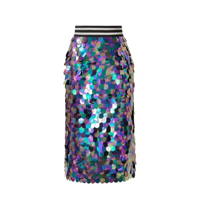Saty Women's Sequin Midi Skirt Black