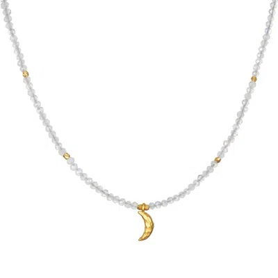 Satya Jewelry Awaken Intuition Moonstone Necklace In Gold