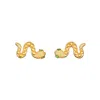 Satya Jewelry Beauty Is Timeless Snake Stud Earrings In Gold
