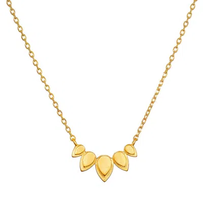 Satya Jewelry Beauty Of Transformation Lotus Petal Necklace In Gold