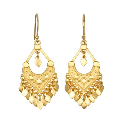 Satya Jewelry Beauty Unveiled Chandelier Earrings In Gold