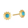 Satya Jewelry Beginning To Bloom Lotus Gold Stud Earrings In Gold