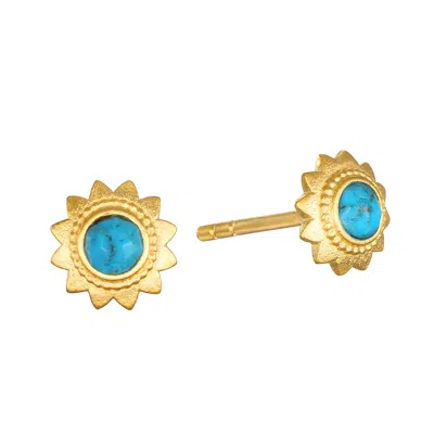 Satya Jewelry Beginning To Bloom Lotus Gold Stud Earrings