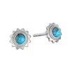 Satya Jewelry Beginning To Bloom Lotus Silver Stud Earrings In Metallic